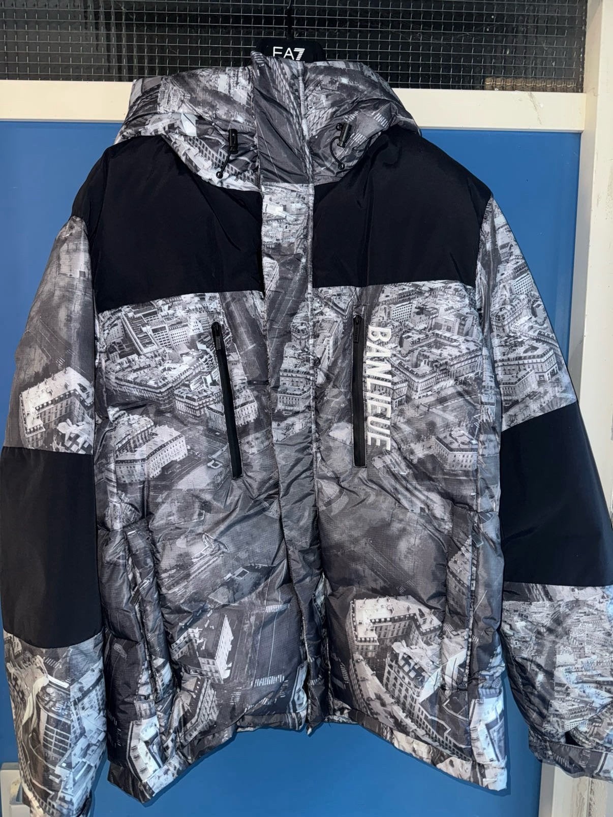 Banlieue heren winterjas City Print maat M NIEUW, Kleding | Heren, Ophalen of Verzenden, Zo goed als nieuw, Maat 48/50 (M), Zwart