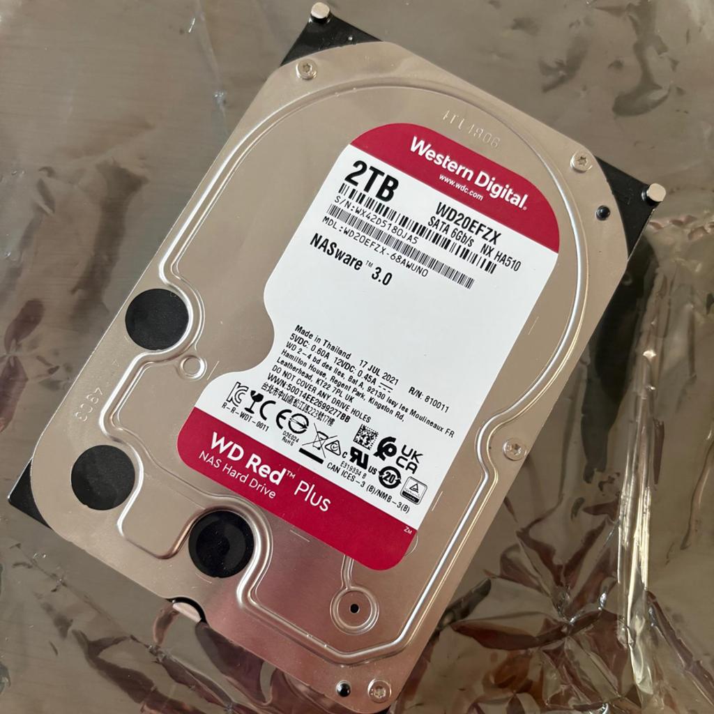WD RED PLUS 2TB HDD, Computers en Software, Harde schijven, Intern, 2TB, Gebruikt, Server
