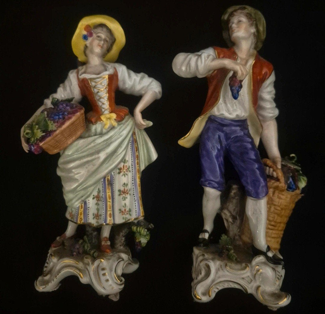 Sitzendorf druivenplukker porselein, Ophalen of Verzenden