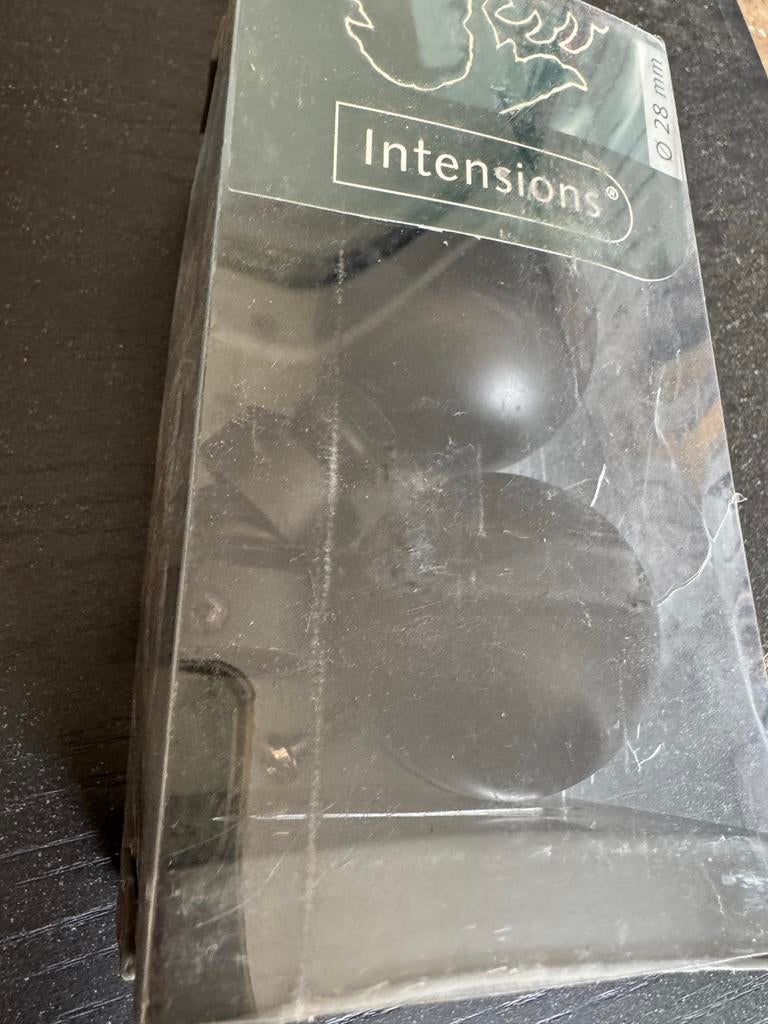 Intensions Eindknoppen Gordijnroede Zwart 28mm, Ophalen of Verzenden, Nieuw, Zwart