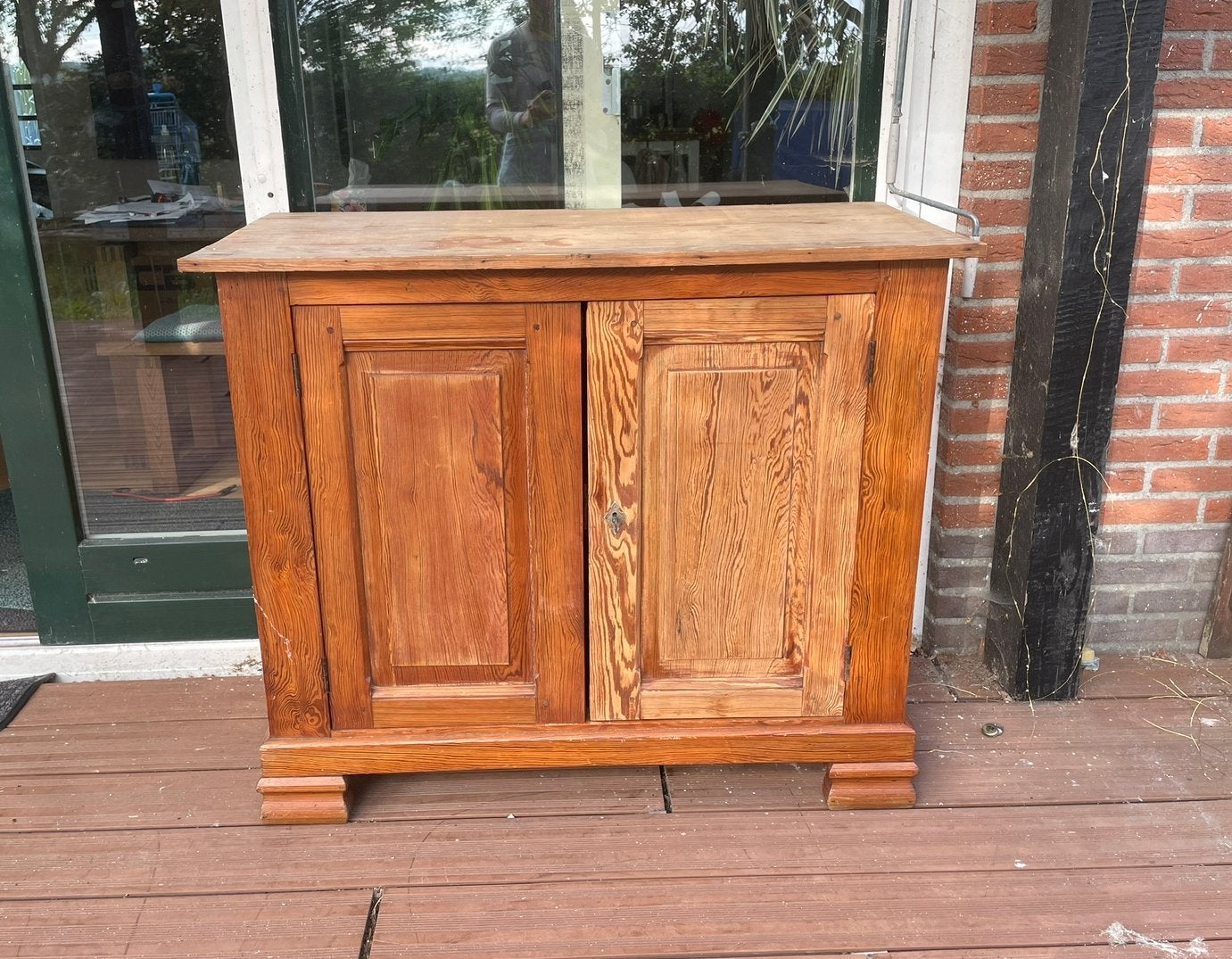 Antieke grenen kast - Brocante stijl, Ophalen