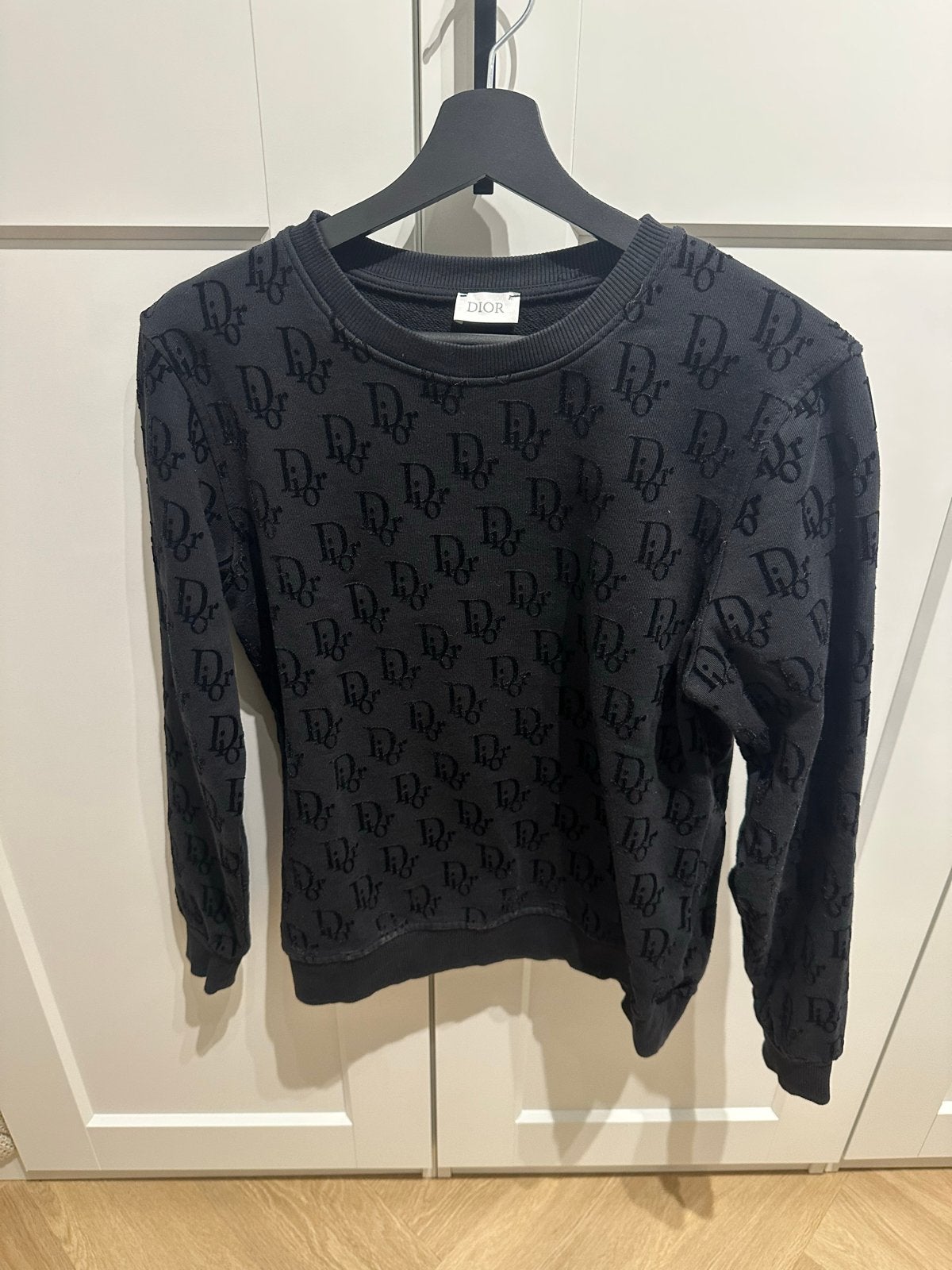 Dior Monogram Sweater Maat M, Ophalen of Verzenden, Zo goed als nieuw, Maat 48/50 (M), Zwart