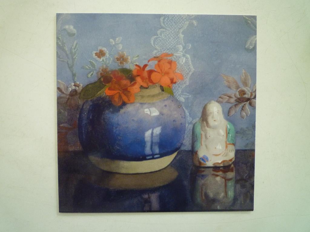Kunstkaart Jan Voerman gemberpot met boeddha bloemen, Ophalen of Verzenden, Voor 1920, Overige thema's
