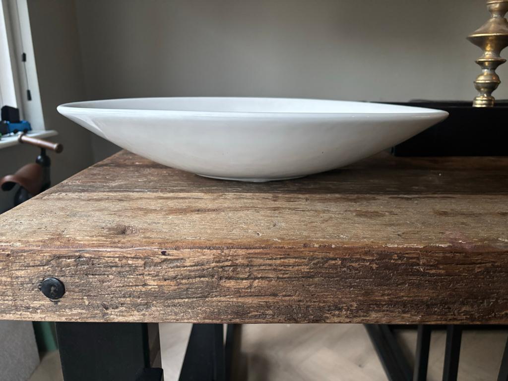 Witte ovale waskom 50,5x35,7x9 cm - Kraangat 44mm, Huis en Inrichting, Badkamer | Badkamermeubels, Gebruikt, Minder dan 100 cm