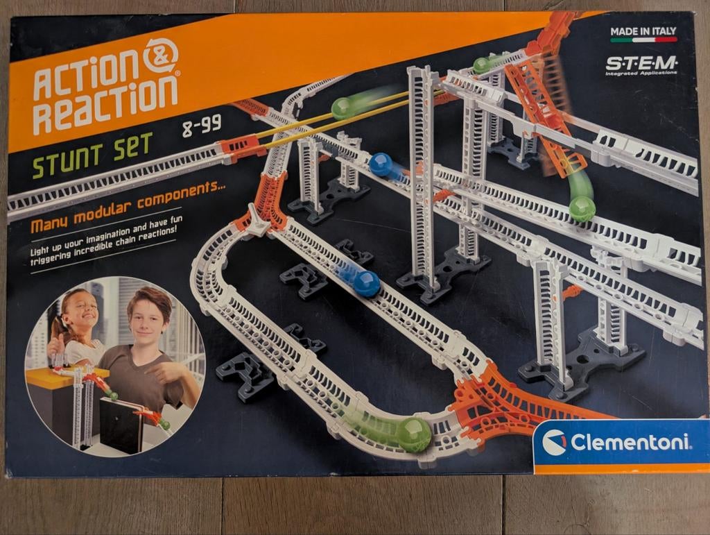 Clementoni Action & Reaction Stunt Set knikkerbaan, Ophalen, Gebruikt, Overige merken