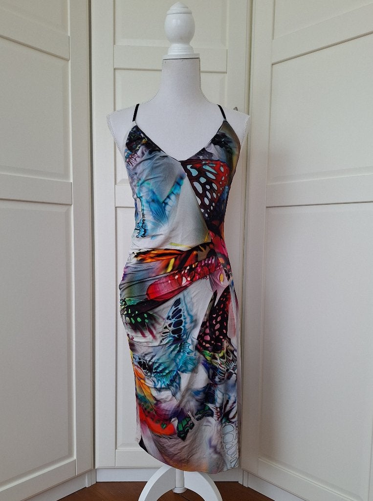 Ana Alcazar kleurige vlinder mouwloze midi jurk 40 M (= S), Maat 38/40 (M), Meerkleurig, Ophalen of Verzenden, Ana Alcazar