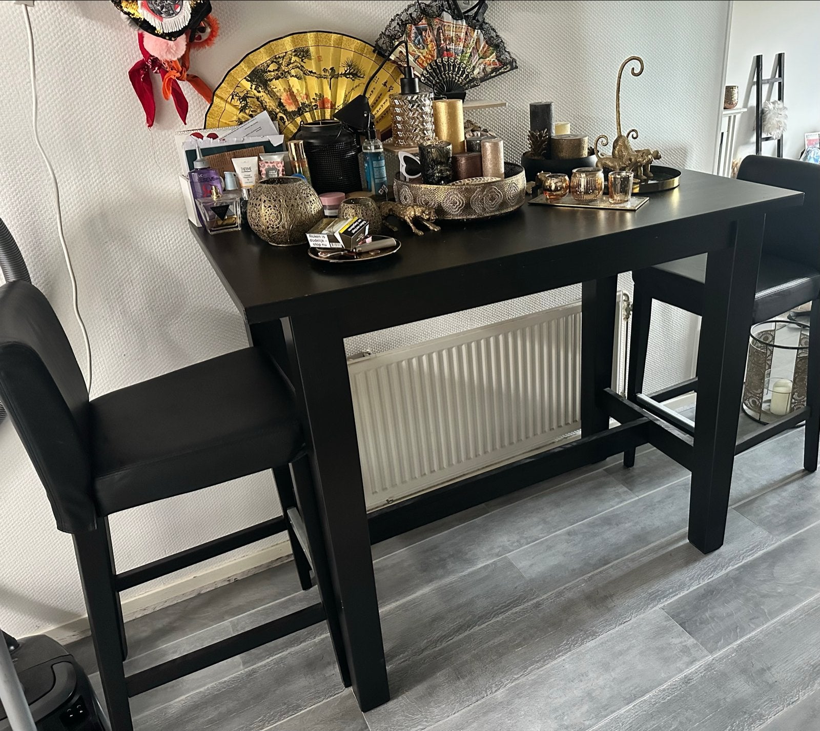 Bartafel met 2 barkrukken - Nette staat, Huis en Inrichting, Ophalen, Gebruikt, Inclusief barstoelen