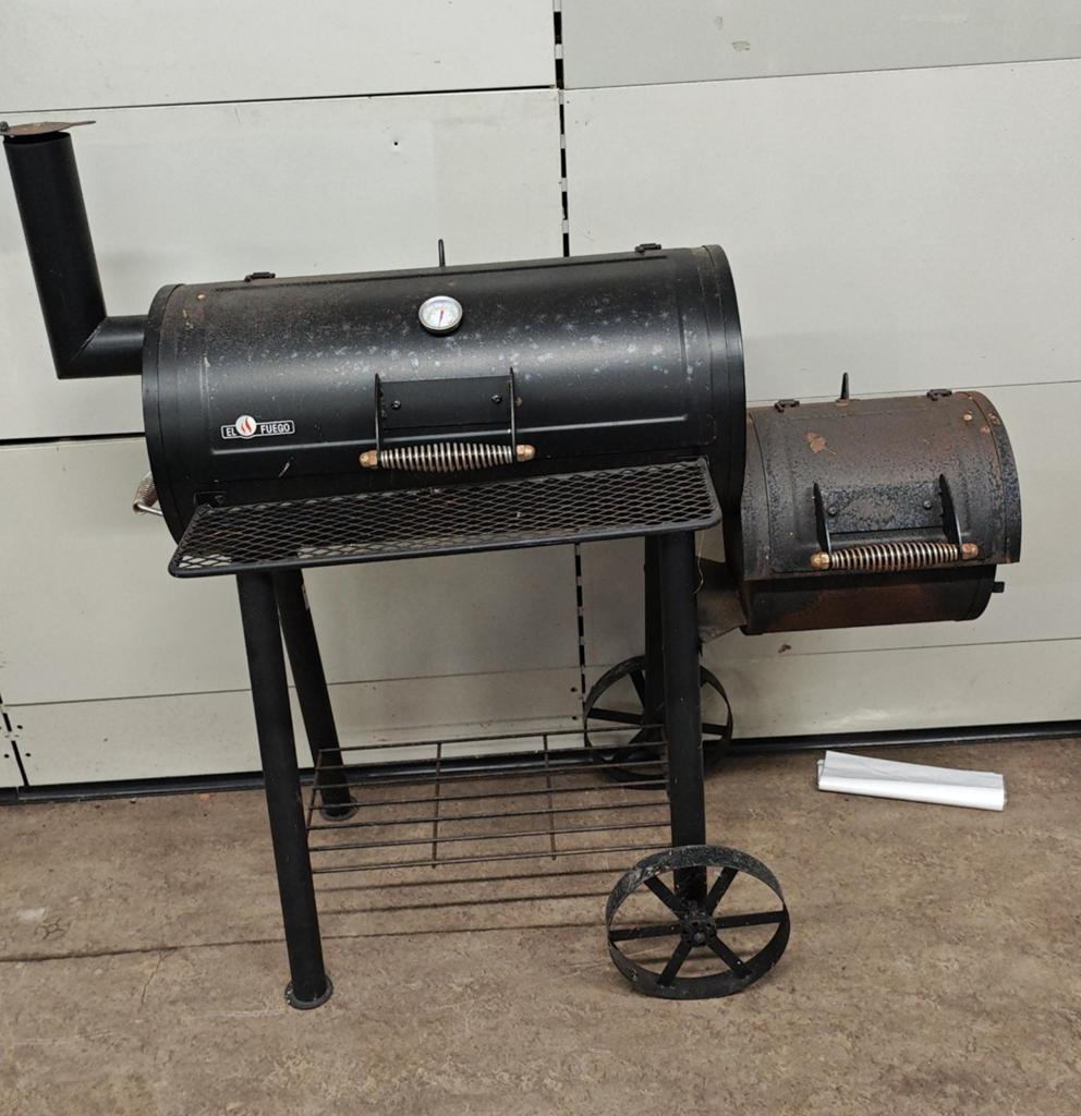 Tepro Fuego Offset Smoker BBQ Grill - Gebruikt, Tuin en Terras, Houtskoolbarbecues, Ophalen, Gebruikt, Tepro Fuego