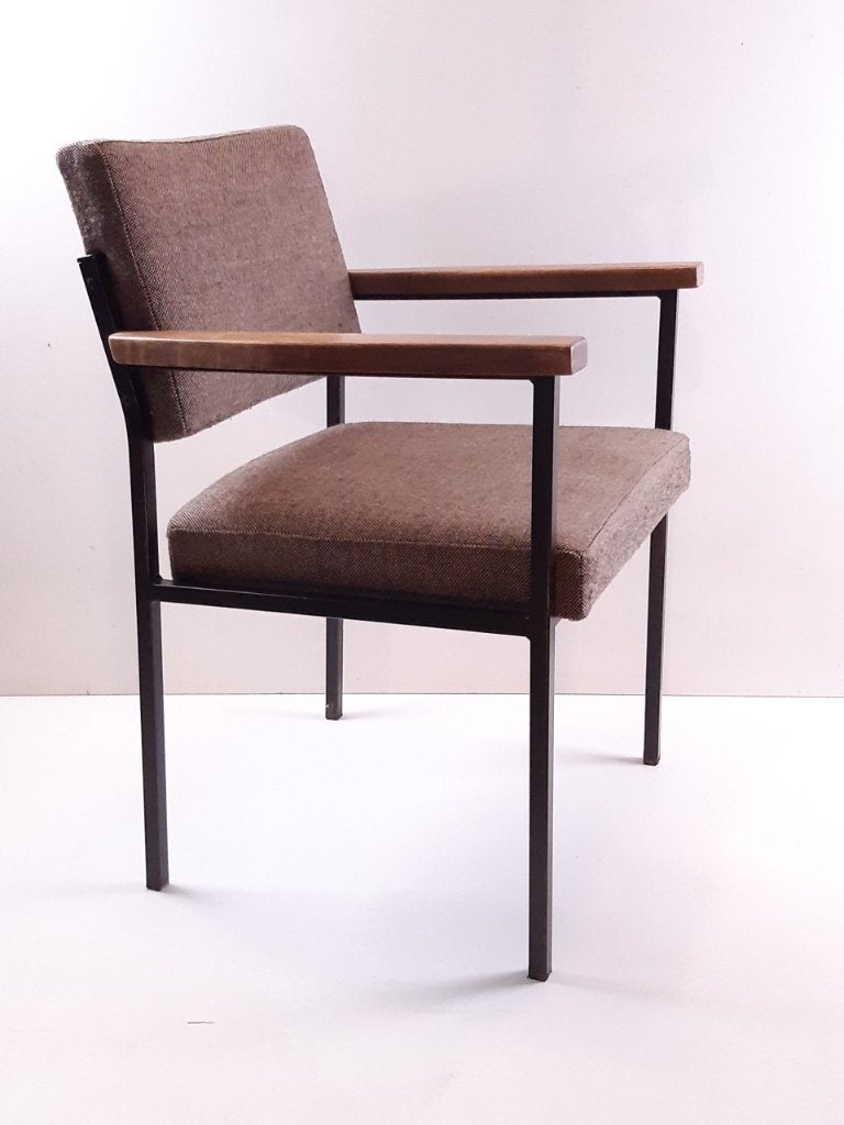 Vintage eetkamerstoel in Pastoe stijl, Ophalen, Gebruikt, Bruin, Gispen