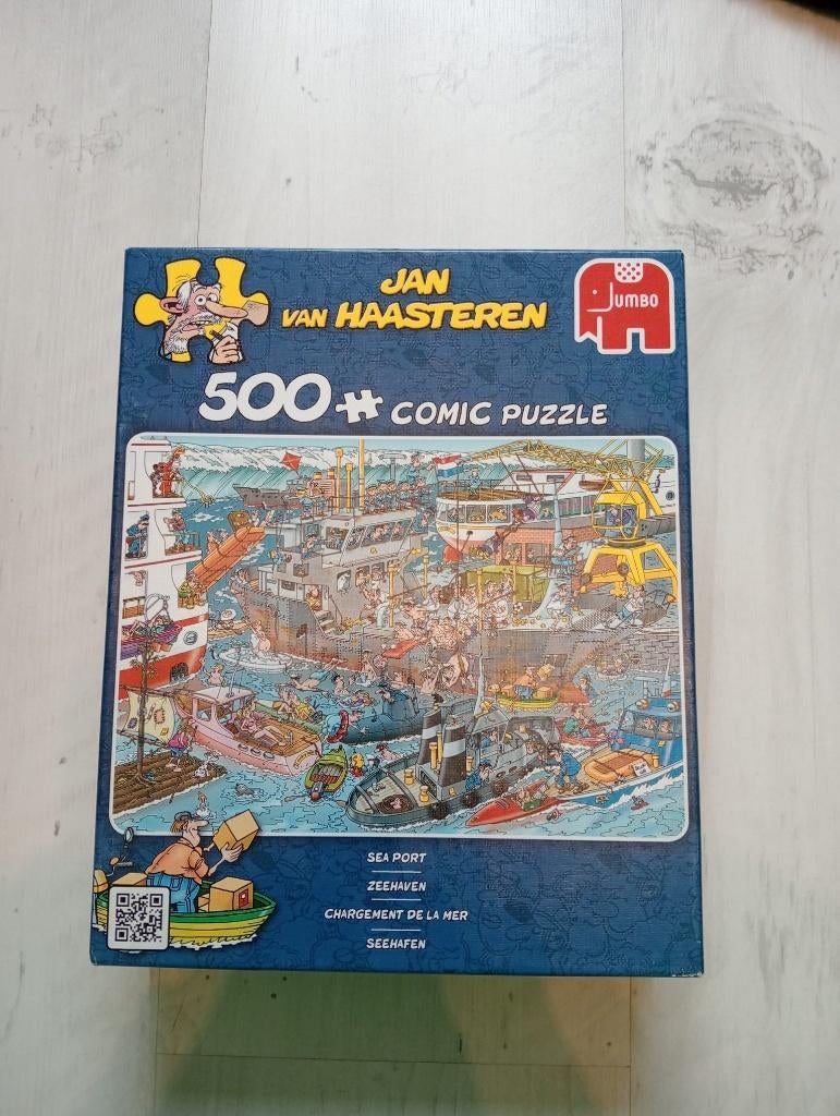 Jan van Haasteren puzzel - Zeehaven 500 stukjes, Ophalen of Verzenden, 500 t/m 1500 stukjes, Zo goed als nieuw, Legpuzzel