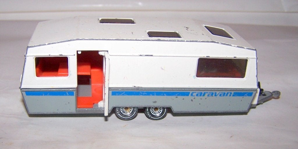 Vintage SIKU 2-asser caravanmodel. Igs. Zeldzaam., Hobby en Vrije tijd, Modelauto's | 1:43, Ophalen of Verzenden, Zo goed als nieuw