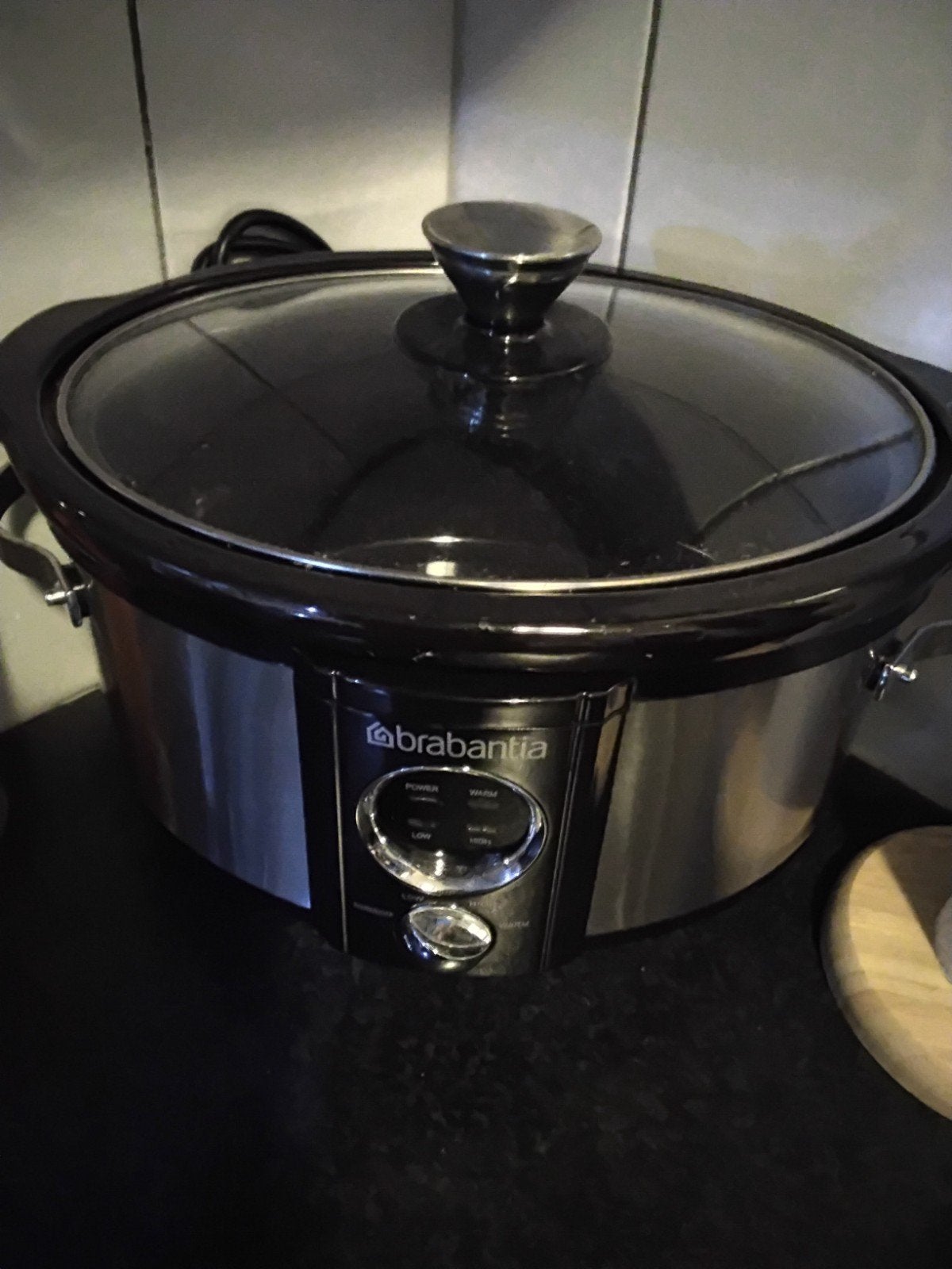 Brabantia Slowcooker - RVS met glazen deksel., Ophalen, Zo goed als nieuw
