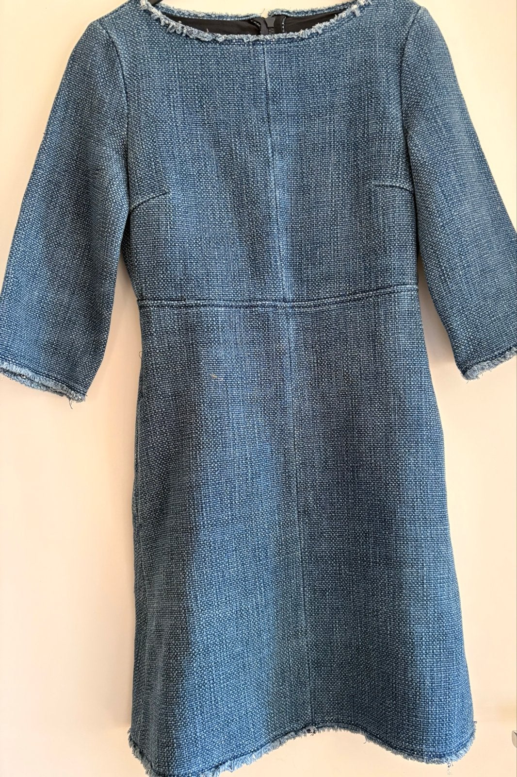 Vanilia Denim Jurk Maat 36, Zo goed als nieuw, Maat 36 (S), Boven de knie, Verzenden