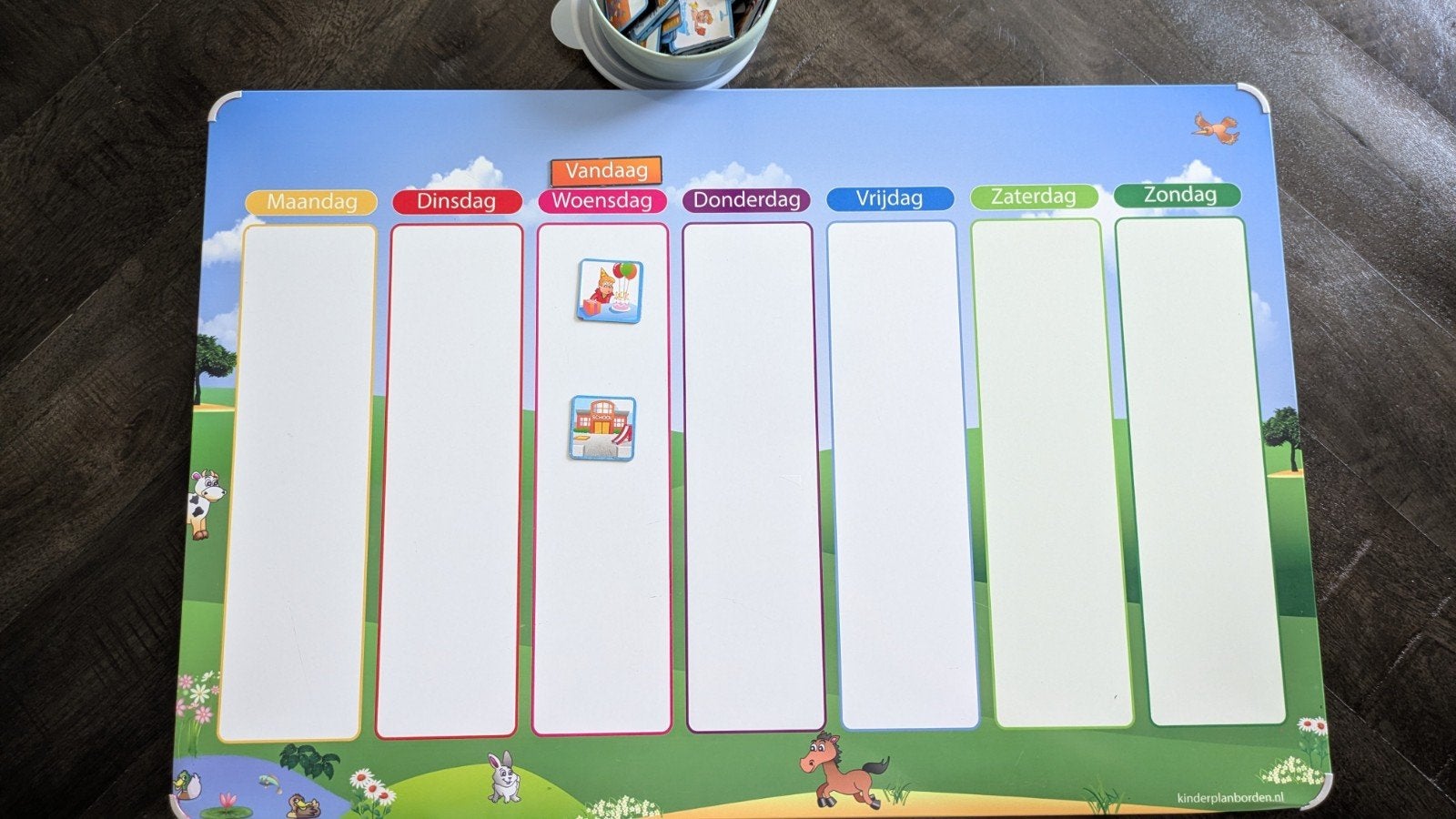Weekplanner / planbord voor kinderen met magneetjes, Ophalen of Verzenden, Zo goed als nieuw
