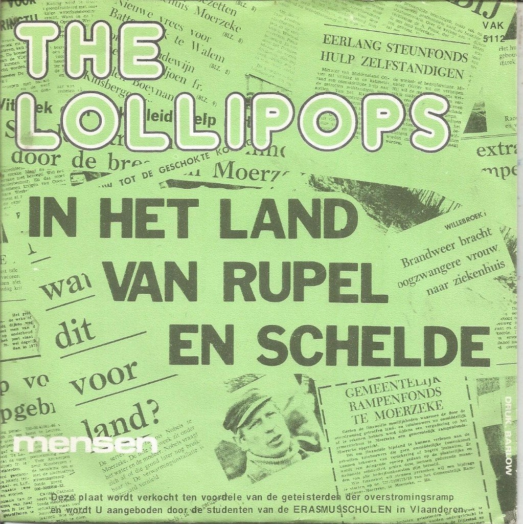 The Lollipops – In Het Land Van Rupel En Schelde (1976), Fotohoes, 7 inch, Ophalen of Verzenden, Zo goed als nieuw