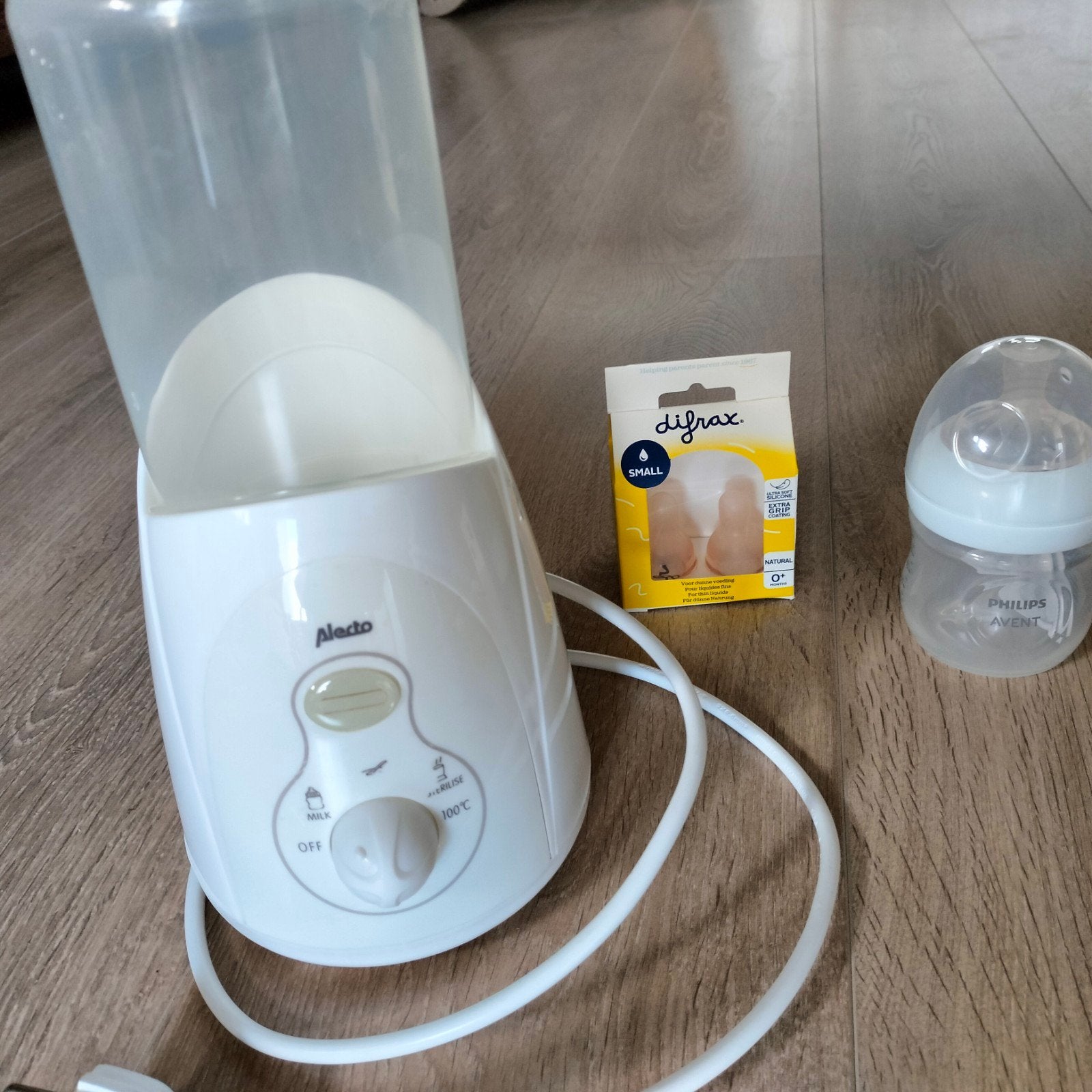 Alecto flessenwarmer, Philips Avent fles & Difrax spenen, Ophalen, Gebruikt, Flessen- of potjesverwarmer, Alecto