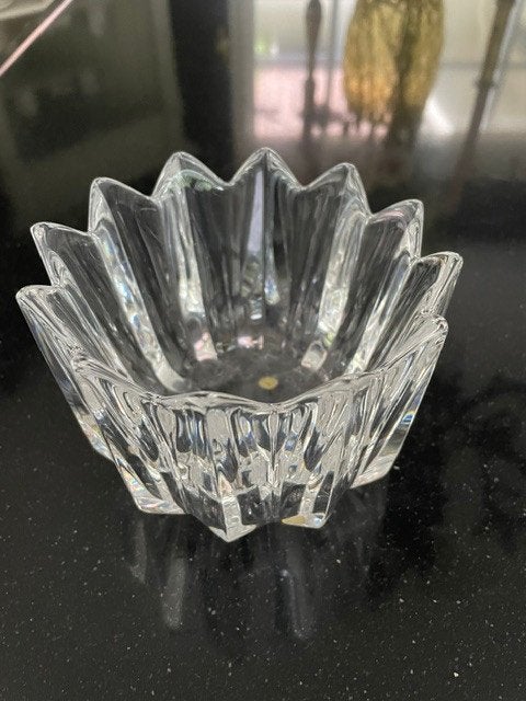 Zweedse Orrefors kristallen schaal 'Fleur' Jan Johansson, Antiek en Kunst, Antiek | Glas en Kristal, Ophalen of Verzenden