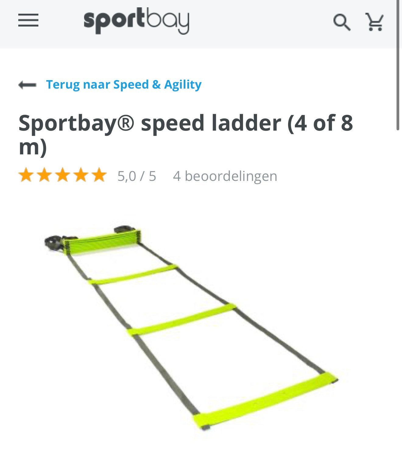 Sportbay loopladder - Agility ladder 8m, Sport en Fitness, Ophalen of Verzenden, Nieuw