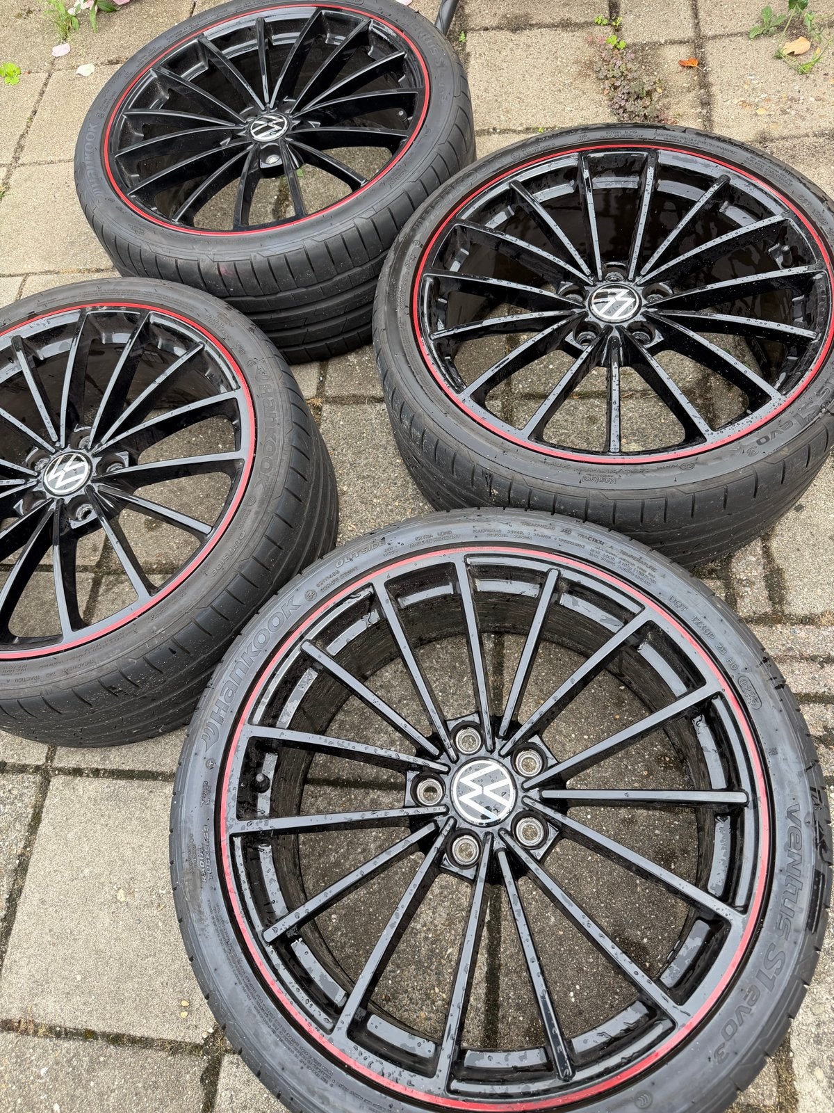 GOLF 8 GTI CLUBSPORT 45 Jahre velgen met hankook banden, Auto-onderdelen, Banden en Velgen, 19 inch, Gebruikt, Banden en Velgen