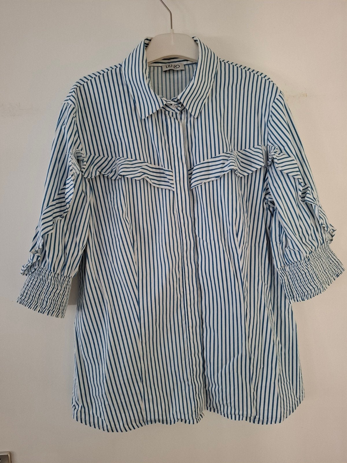 LIU-JO blouse maat 38, blauw/wit gestreept, Maat 38/40 (M), Blauw, Ophalen of Verzenden, Zo goed als nieuw
