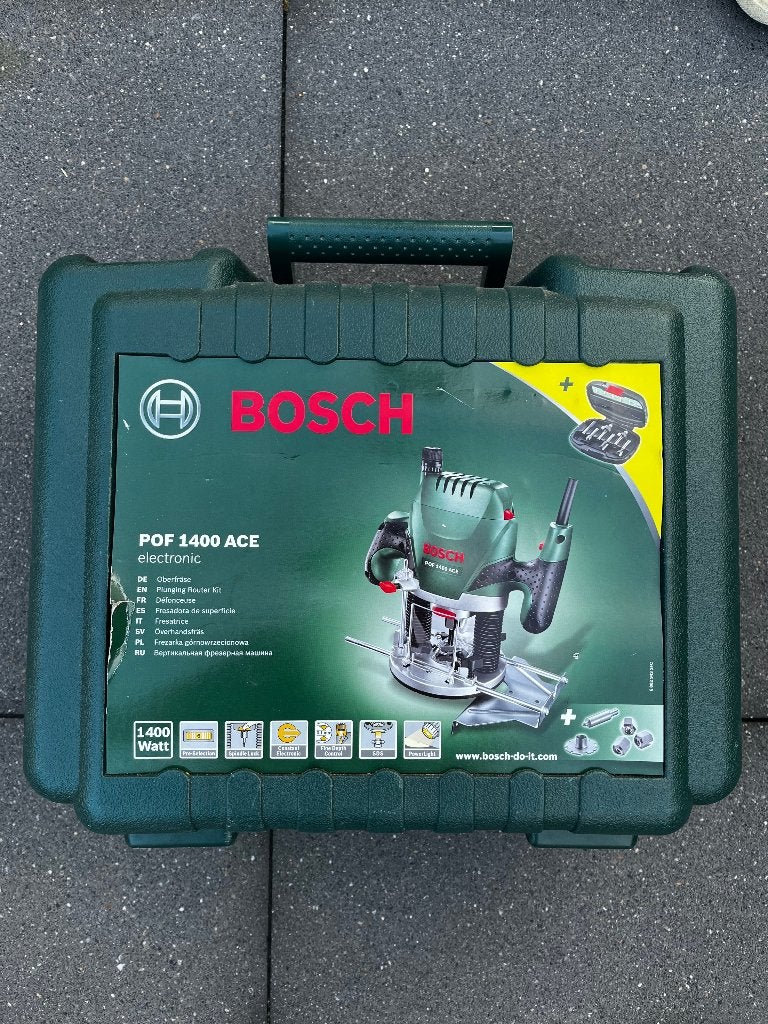 Bosch POF 1400 ACE Bovenfrees, Doe-het-zelf en Verbouw, Gereedschap | Freesmachines, Ophalen, Gebruikt, Bovenfrees, Bosch