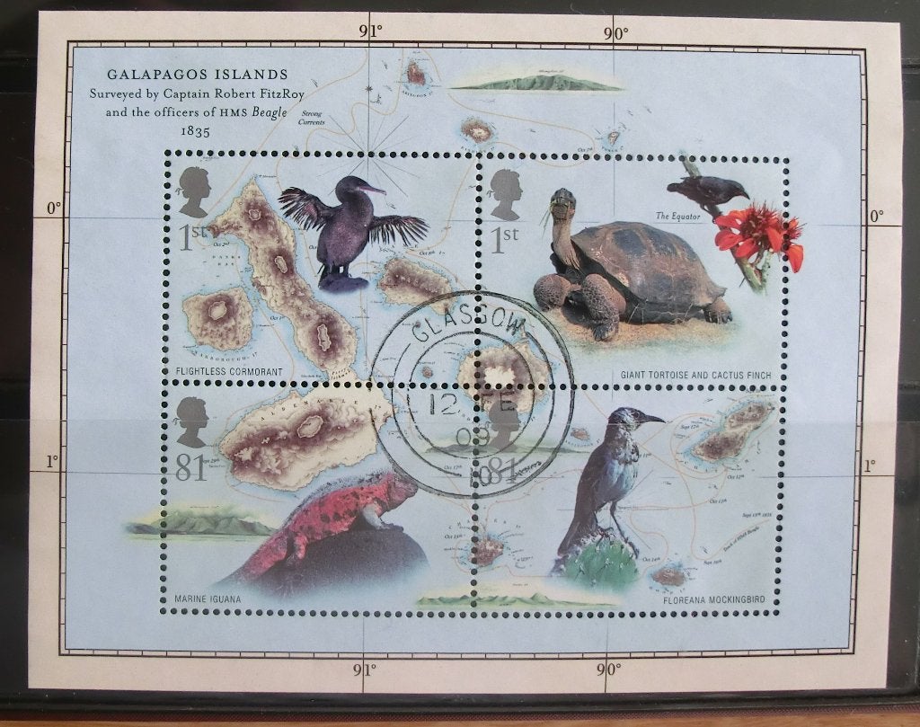 Darwin blok gest, Ophalen of Verzenden, Gestempeld