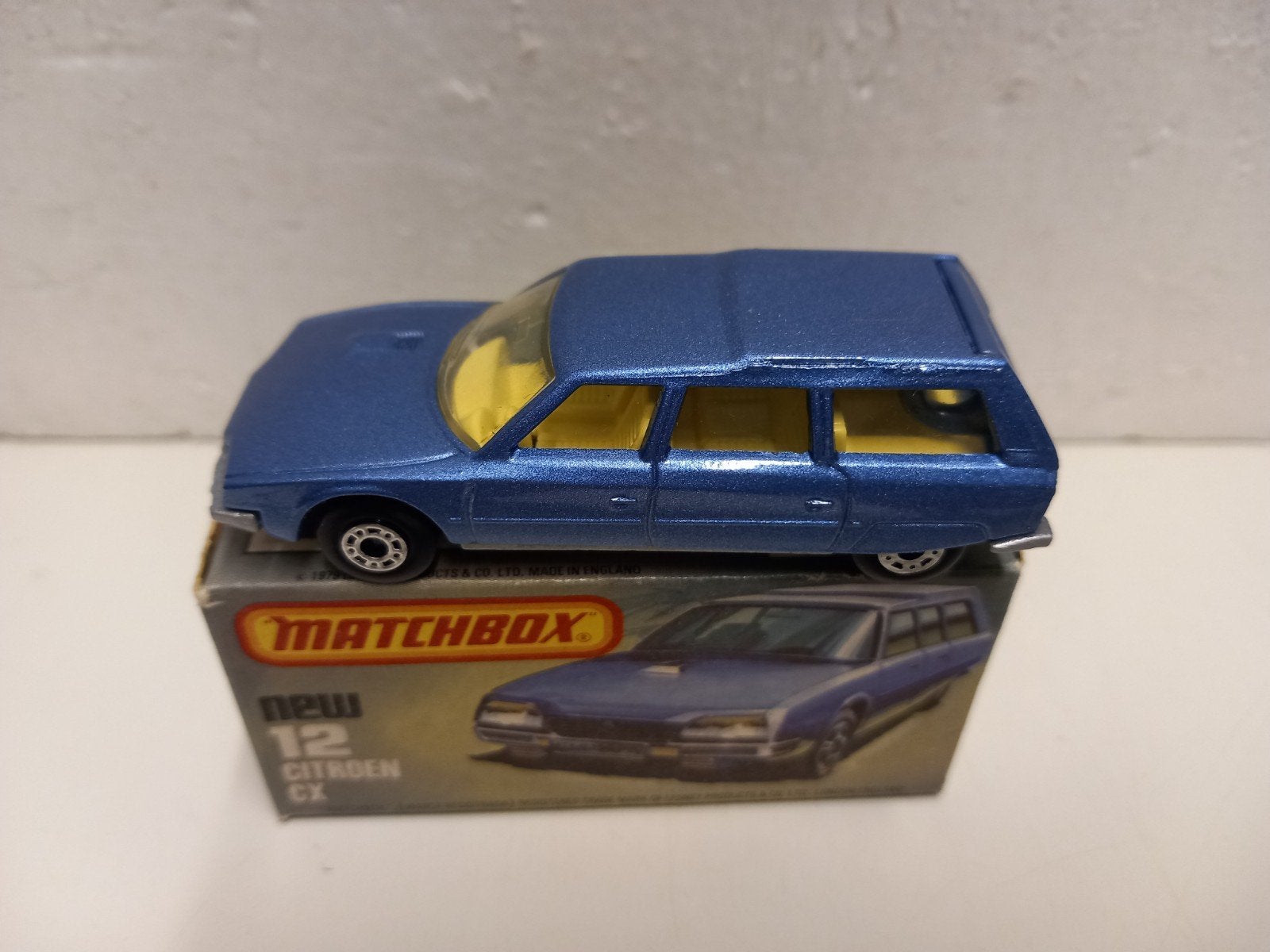 Matchbox #12 Citroen CX Break blauw 3INCH, Ophalen of Verzenden, Zo goed als nieuw, Auto