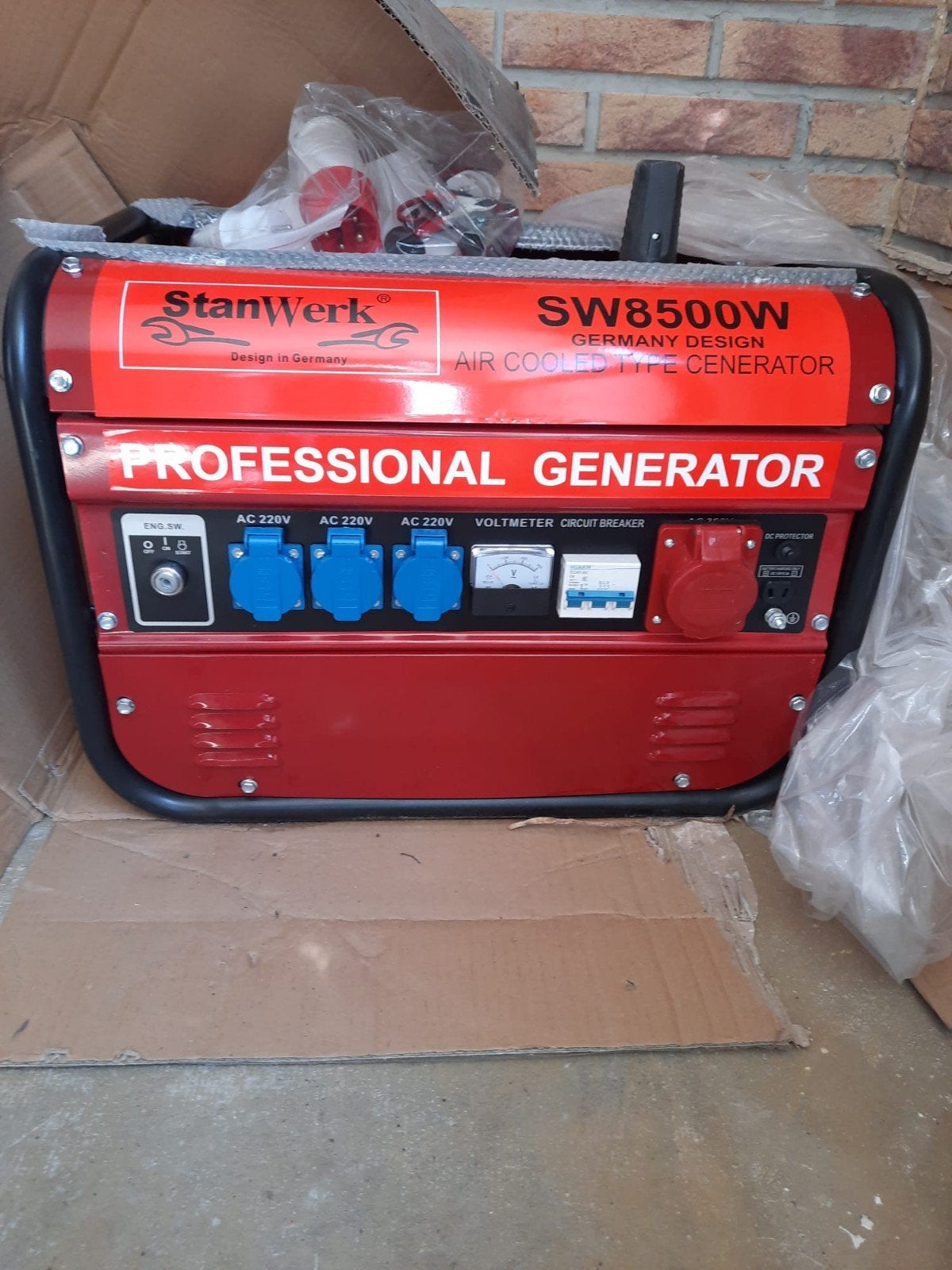 StanWerk SW8500W Professionele Generator, Ophalen, Nieuw, Benzine