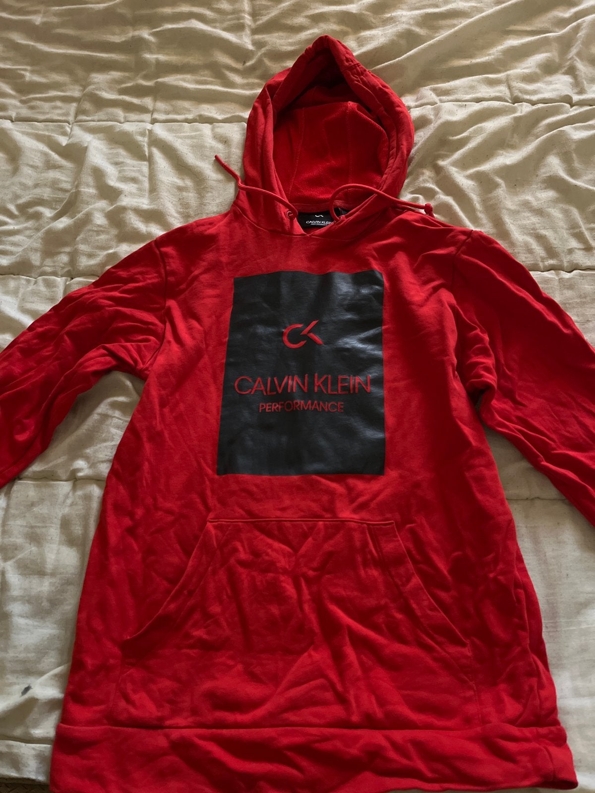 Calvin Klein Performance Hoodie Rood Maat S/P, Ophalen of Verzenden, Zo goed als nieuw, Maat 36 (S), Rood