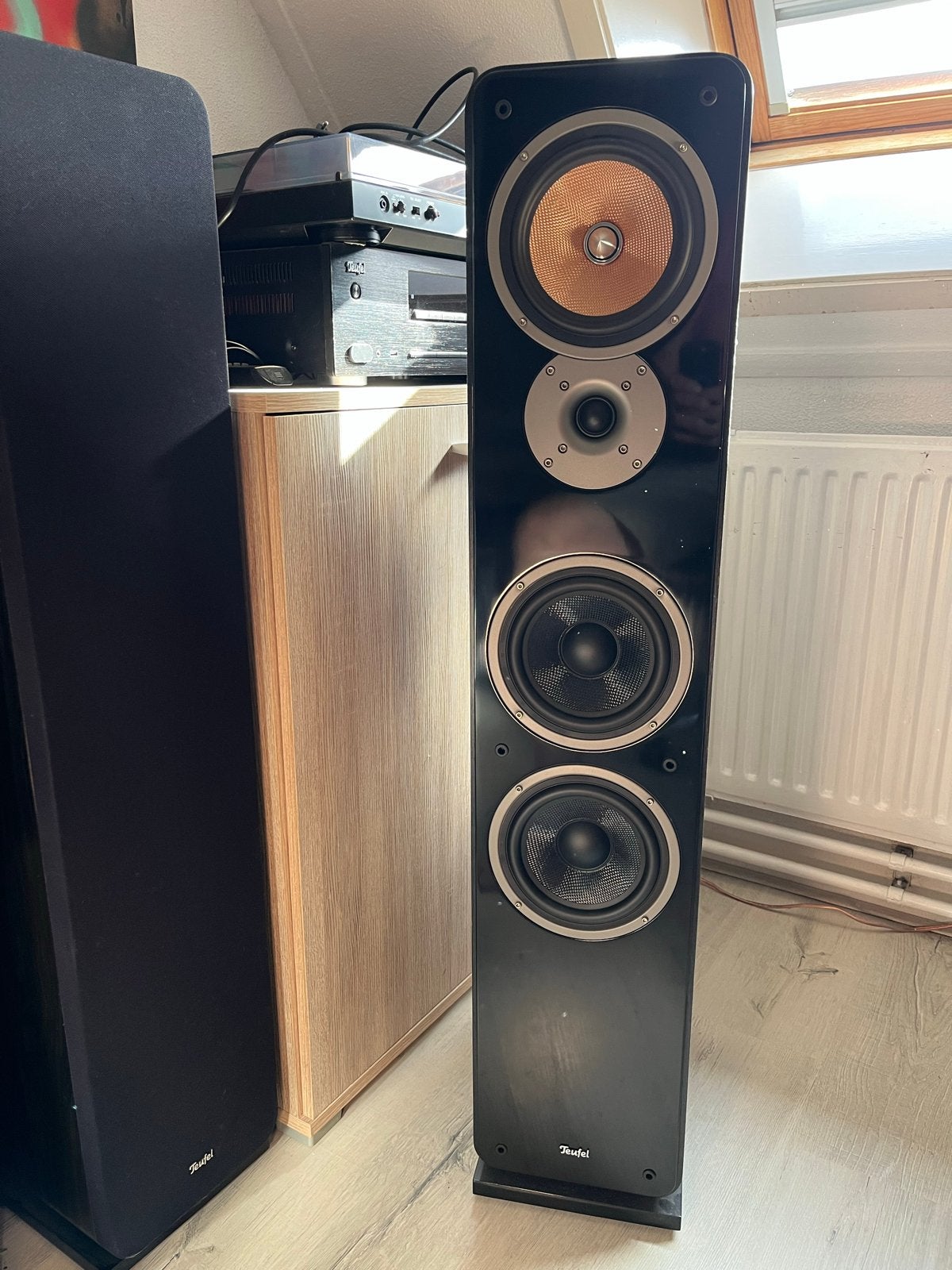 Teufel UL 40 Mk2 Vloerstaande Stereo Speakers, Vloerstaande luidspreker, Gebruikt, Geschikt voor surround/home cinema, Ophalen