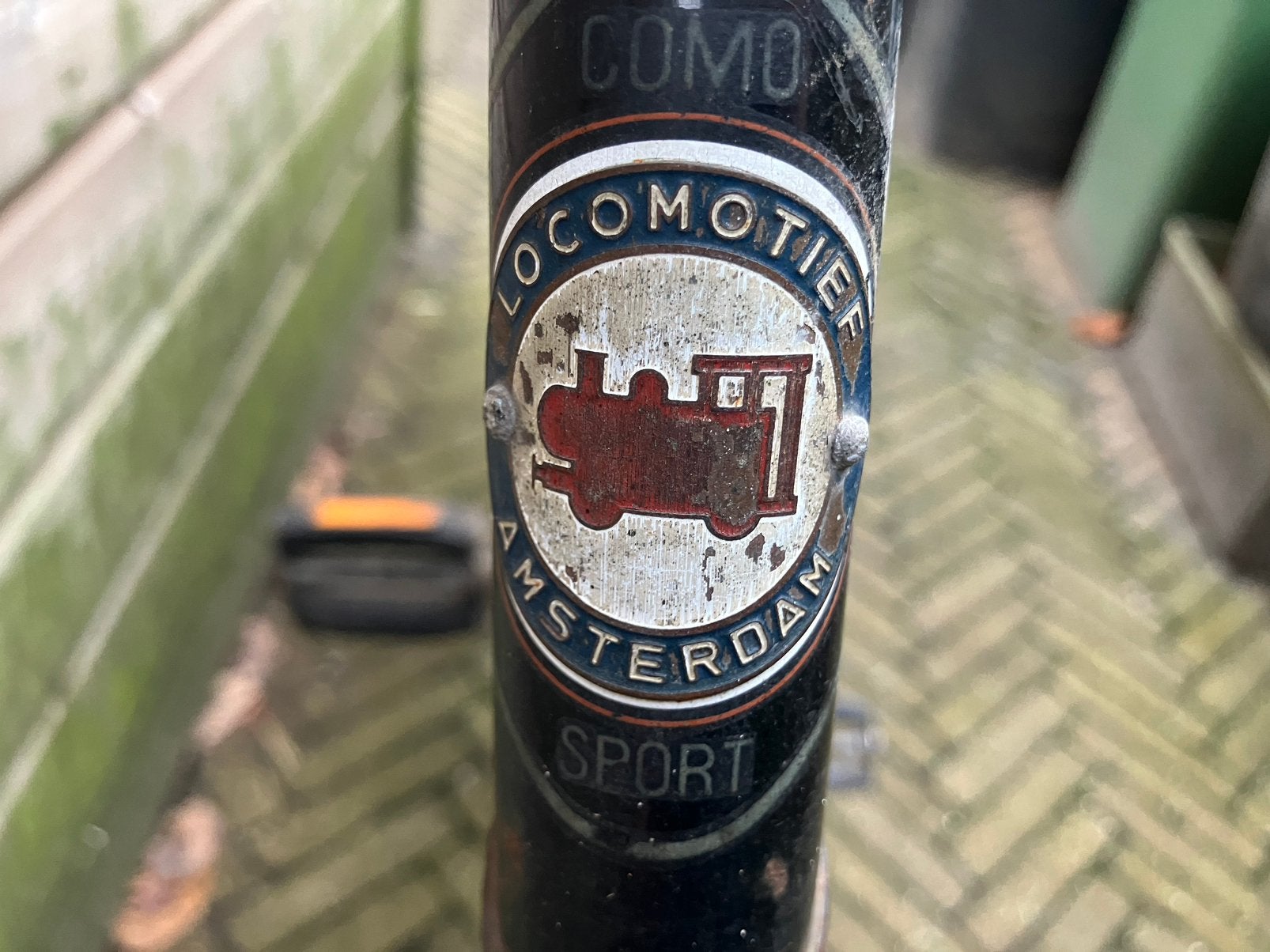 Locomotief herenfiets, Fietsen en Brommers, Ophalen, Terugtraprem