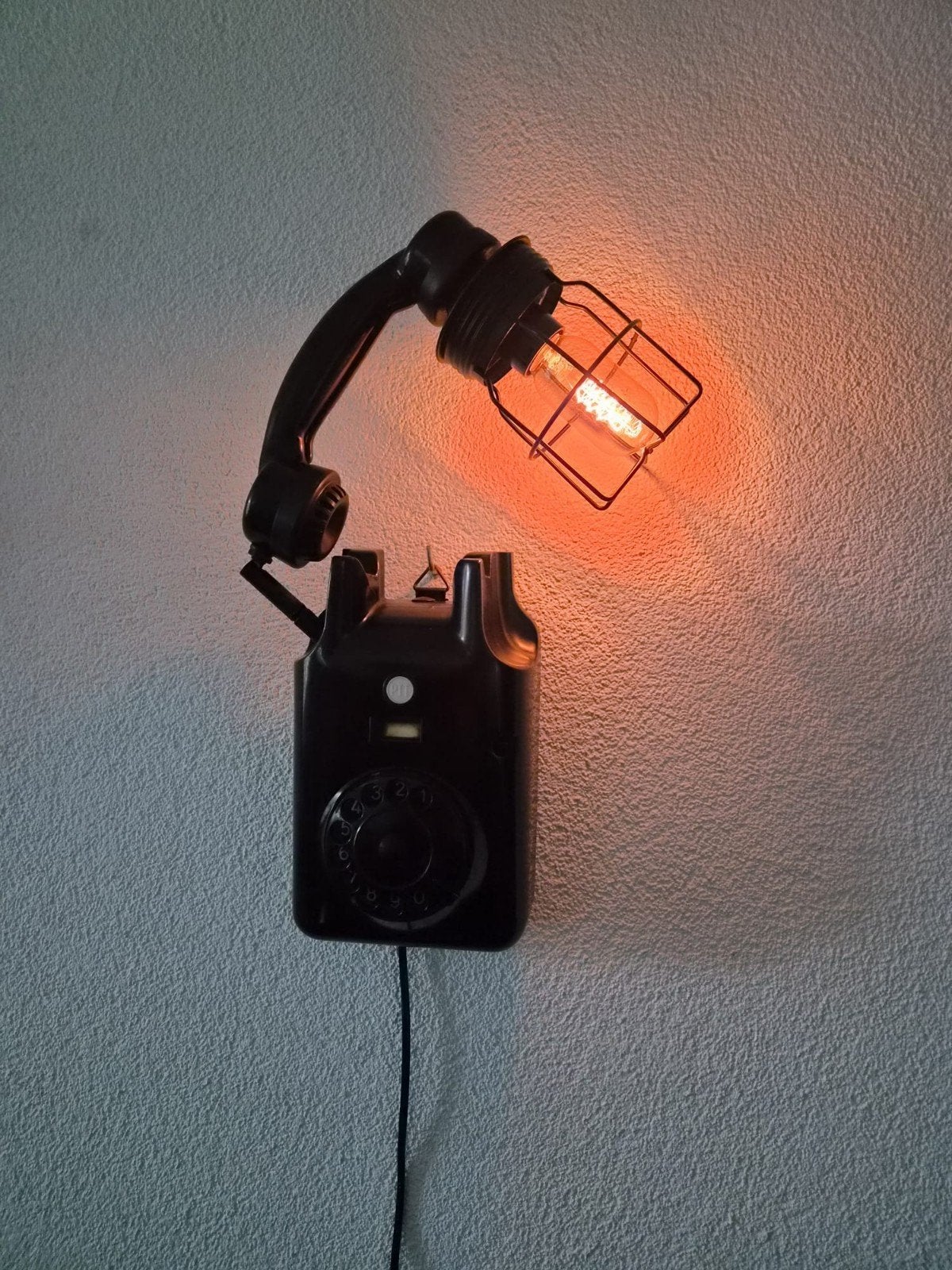 Vintage bakkelieten Telefoon Wandlamp, Ophalen of Verzenden