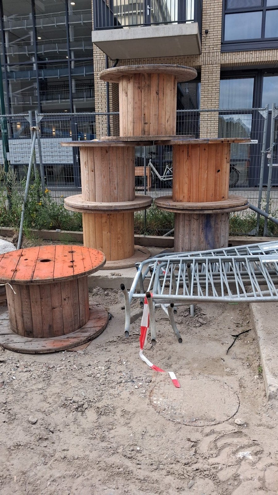 Grote houten kabelhaspels - 12 stuks, Ophalen, Gebruikt