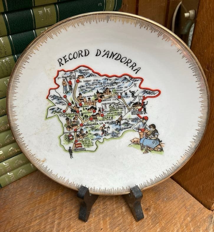 Vintage Decoratieve Wandplaat "Record d'Andorra", Ophalen of Verzenden