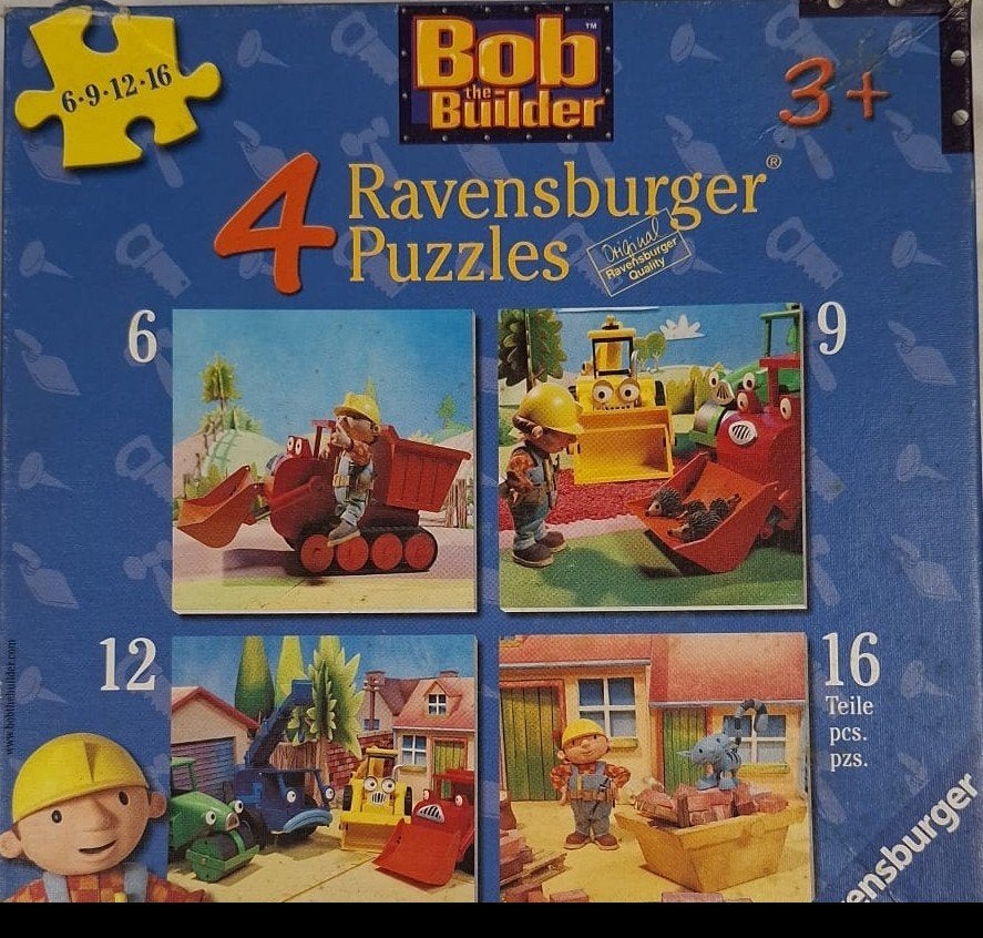 Bob de Bouwer Ravensburger Puzzels (4 in 1), Ophalen of Verzenden, 10 tot 50 stukjes, Gebruikt, 2 tot 4 jaar
