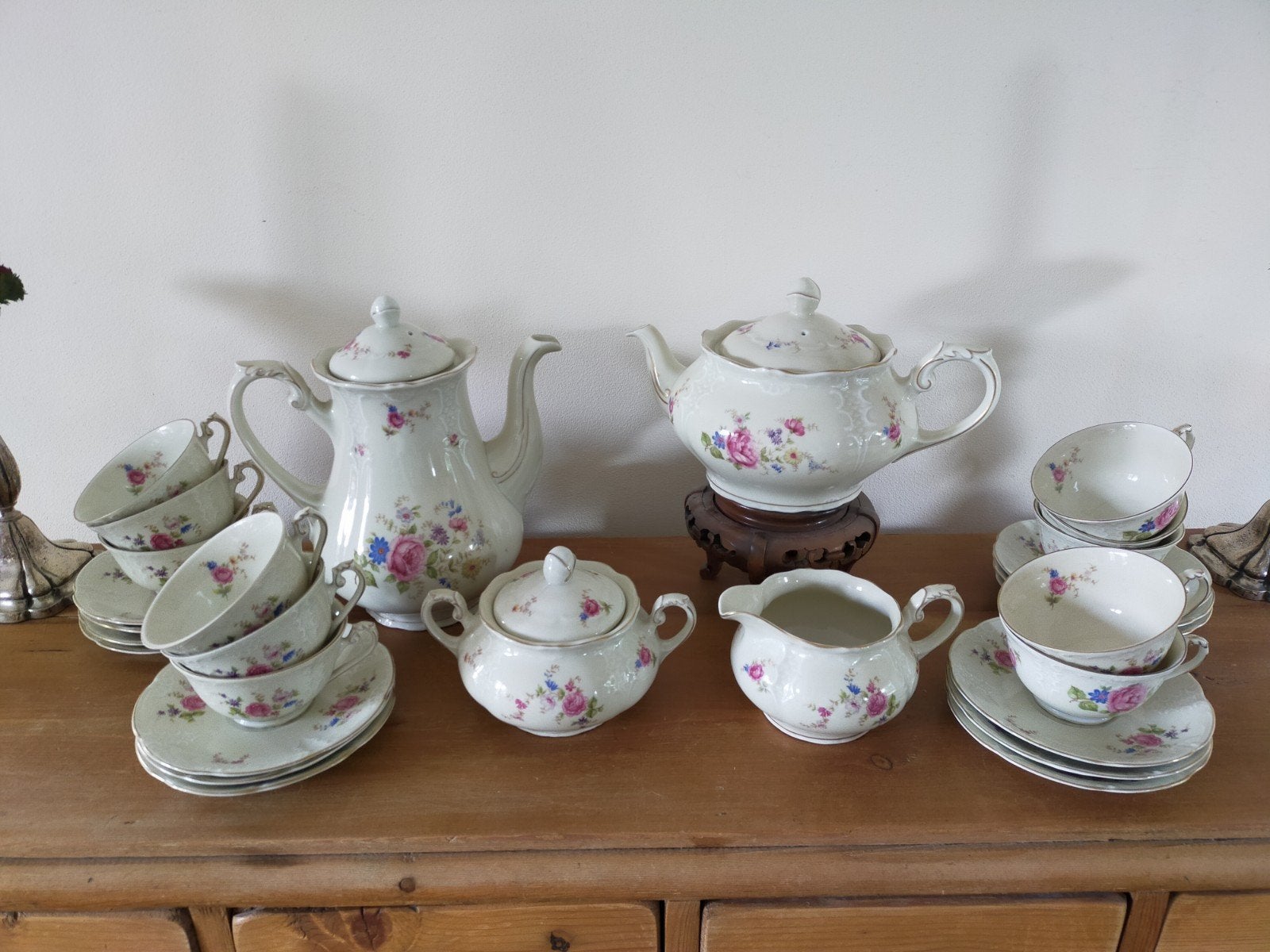 Mosa Barok Roosjes, roosje,  Koffie- en Theeservies, Antiek en Kunst, Antiek | Servies compleet, Ophalen of Verzenden