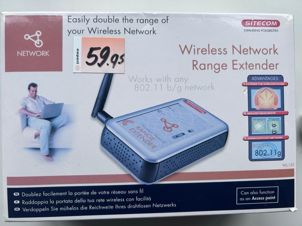 Sitecom Wireless Network Range Extender WL-130, Ophalen of Verzenden, Nieuw