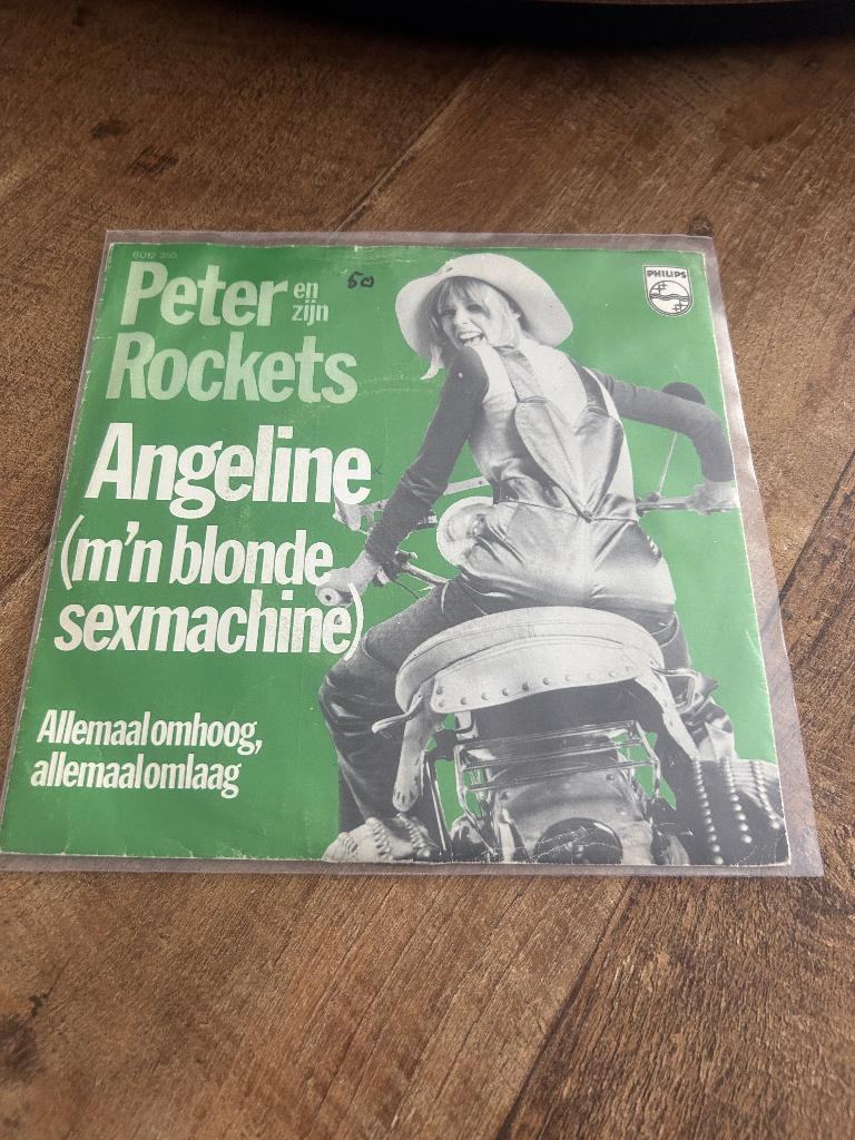 Peter en zijn Rockets-Angeline, 7 inch, Single, Ophalen of Verzenden, Zo goed als nieuw
