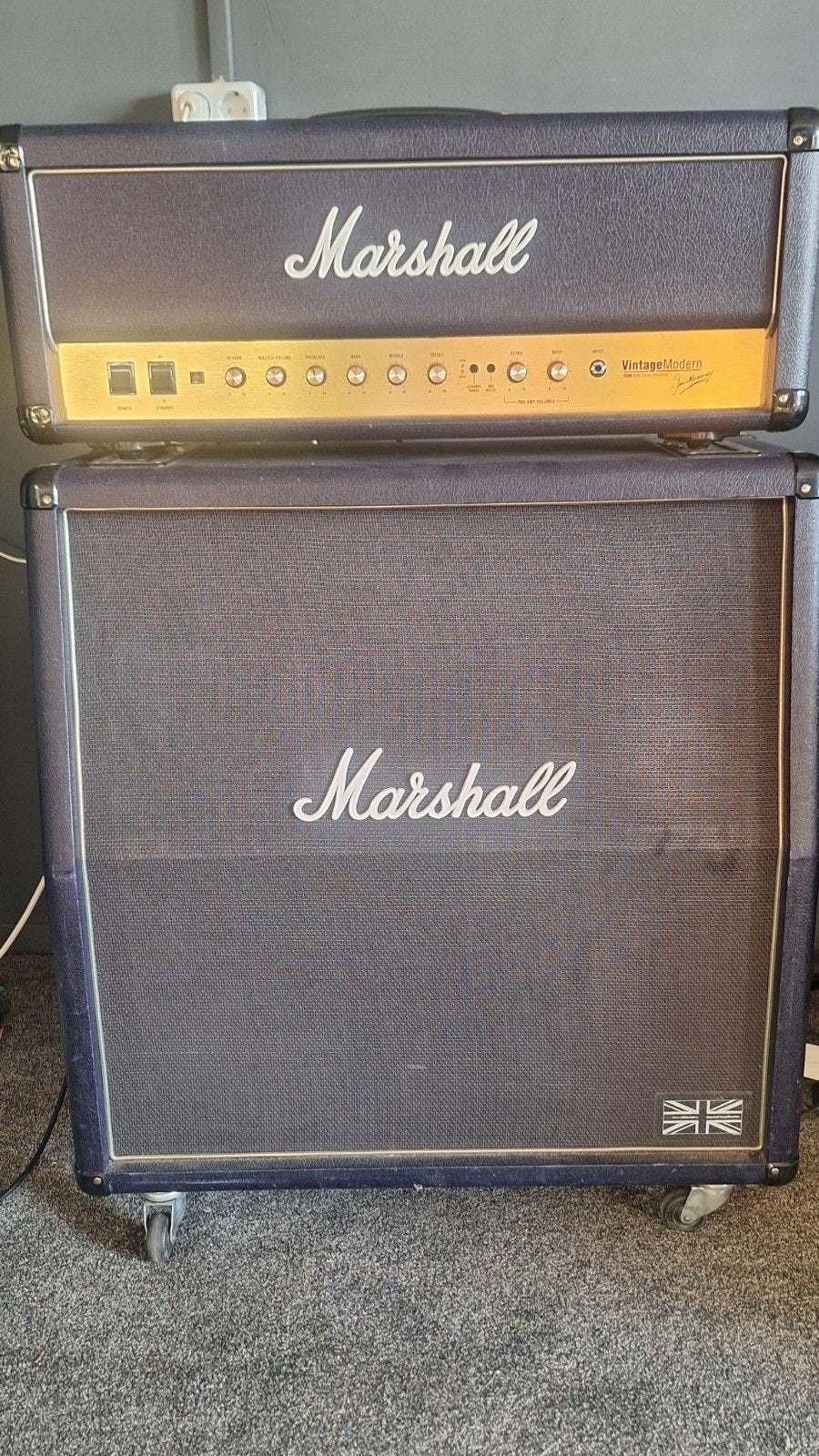 Marshall vintage modern 2266 purple tolex, Muziek en Instrumenten, Versterkers | Bas en Gitaar, Ophalen, Gebruikt, Gitaar, 50 tot 100 watt
