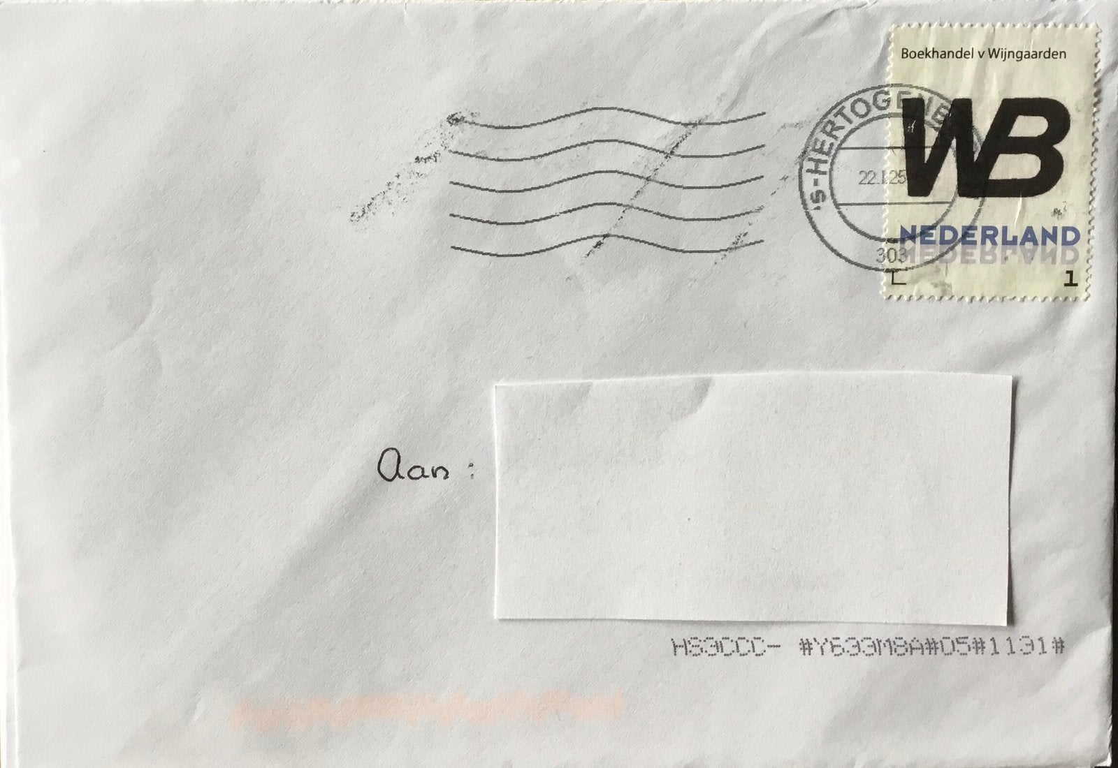 Persoonlijke zegel op envelop kavel n7, Postzegels en Munten, Brieven en Enveloppen | Nederland, Ophalen of Verzenden, Envelop