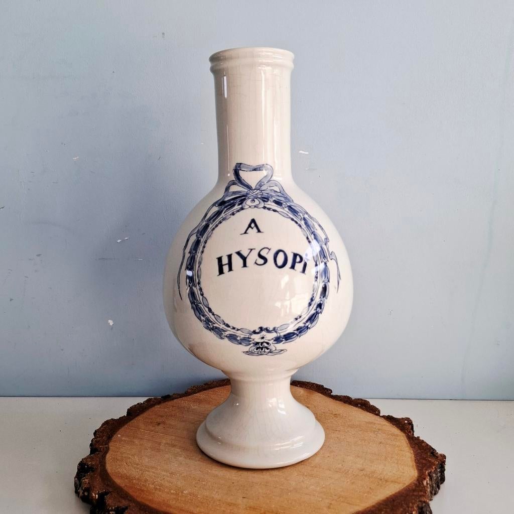 Antieke apothekersfles 'A Hysopi', Ophalen of Verzenden