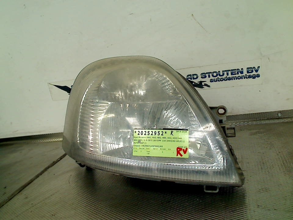 Koplamp Rechts Movano (4A1; 4A2; 4B2; 4B3; 4C2; 4C3) 2007, Auto-onderdelen, Verlichting, Gebruikt, Bahnhofsplatz, Rüsselsheim am Main 65423, , Duitsland