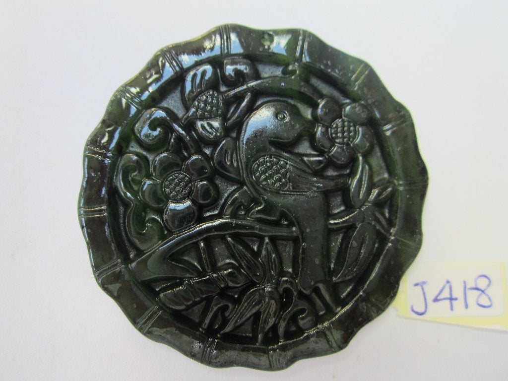 Chinese hanger gemaakt van echt jade J 418 #, Ophalen of Verzenden, Zo goed als nieuw, Steen of Mineraal