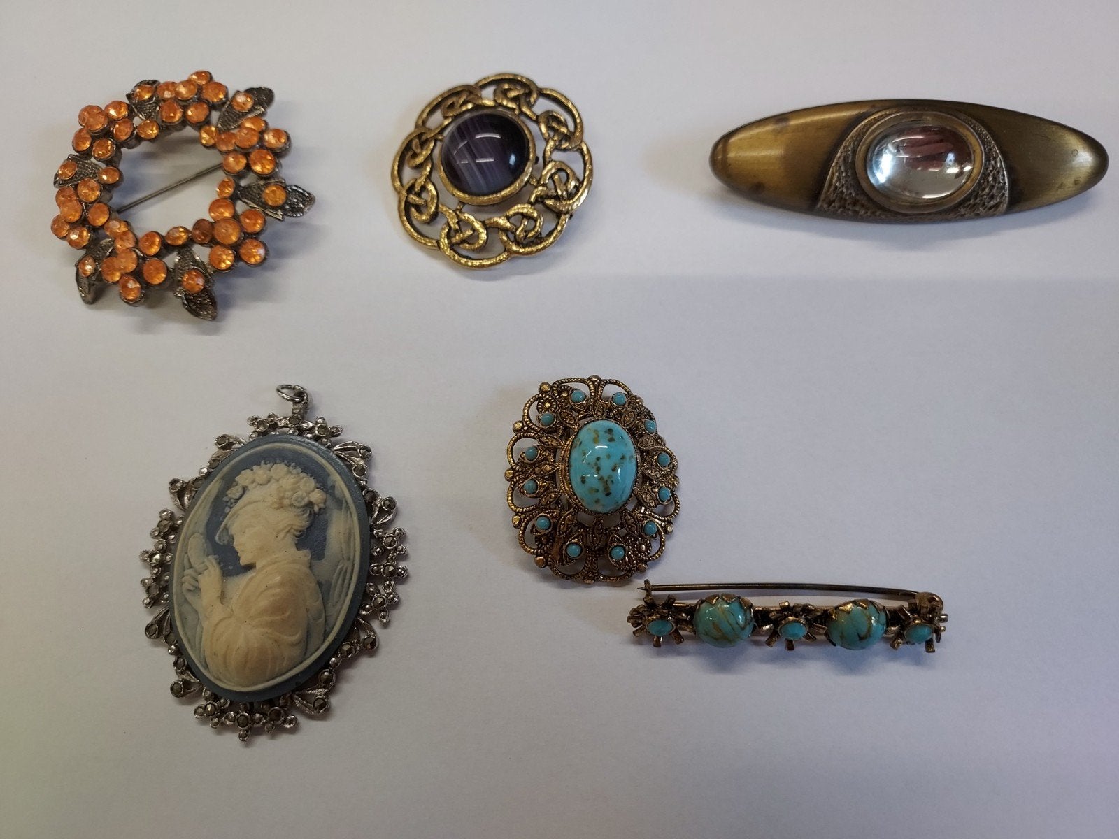 Diverse oude Broches, Ophalen of Verzenden, Gebruikt, Overige kleuren, Overige materialen