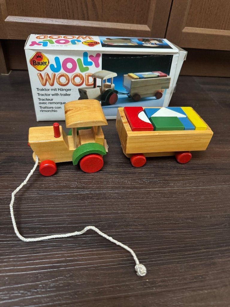 Nieuwe vintage bauer houten trein, Kinderen en Baby's, Speelgoed | Houten speelgoed, Ophalen of Verzenden, Nieuw, Duw- of Trekspeelgoed