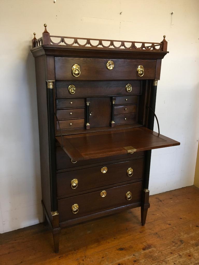 Hollandse secretaire, klepbureau., Ophalen