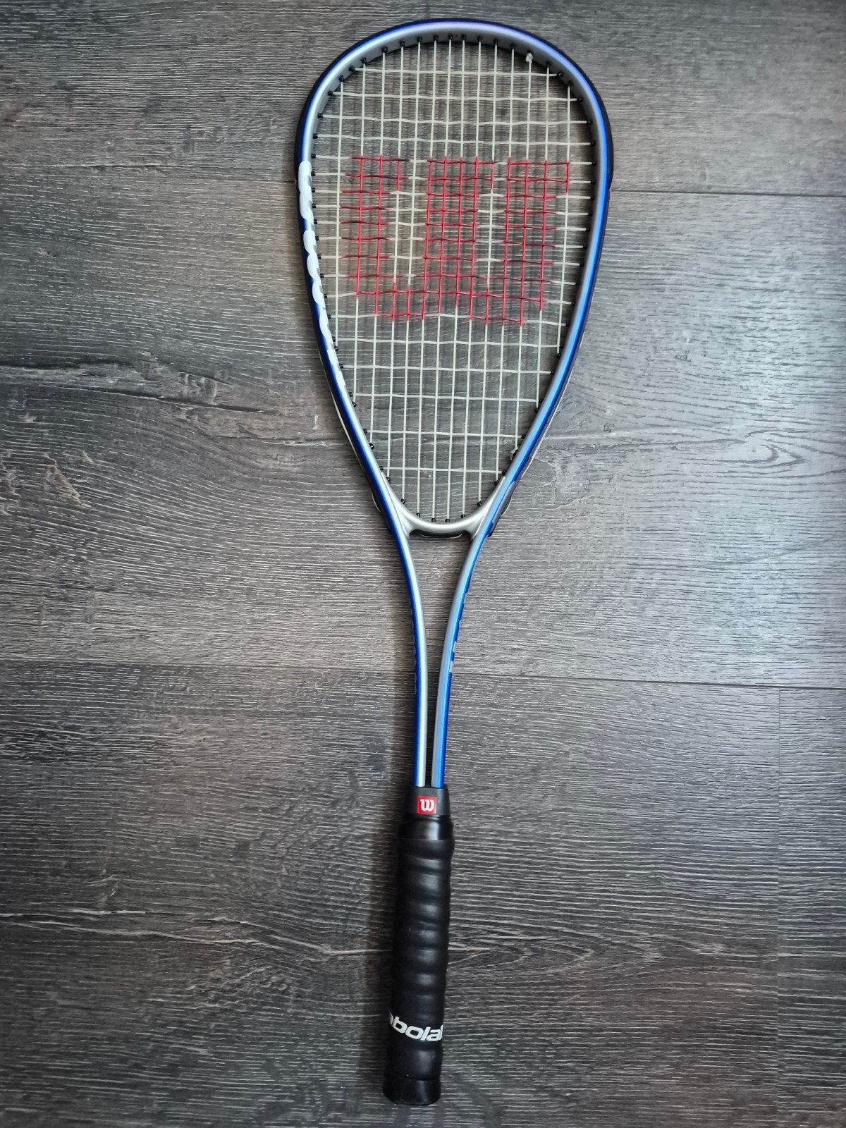 Wilson Titanium Comp Squash Racket met hoes, Ophalen of Verzenden, Gebruikt