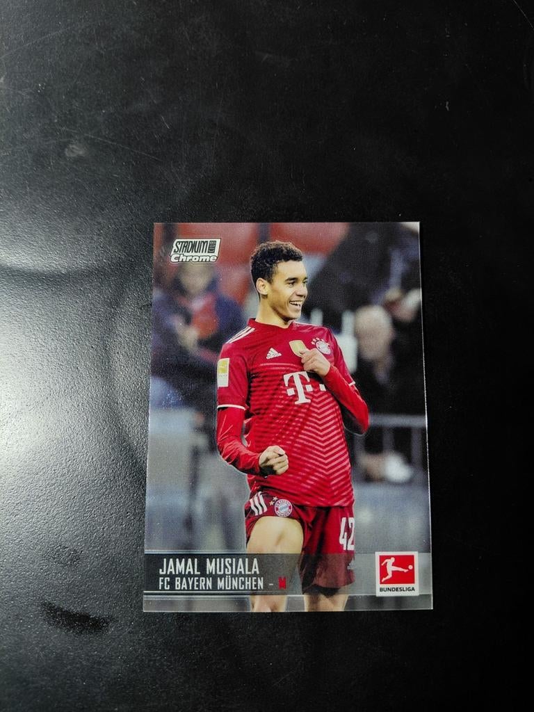 Jamal musiala (bayern munchen) topps chrome 2022, Ophalen of Verzenden, Nieuw, Buitenlandse clubs, Spelerskaart