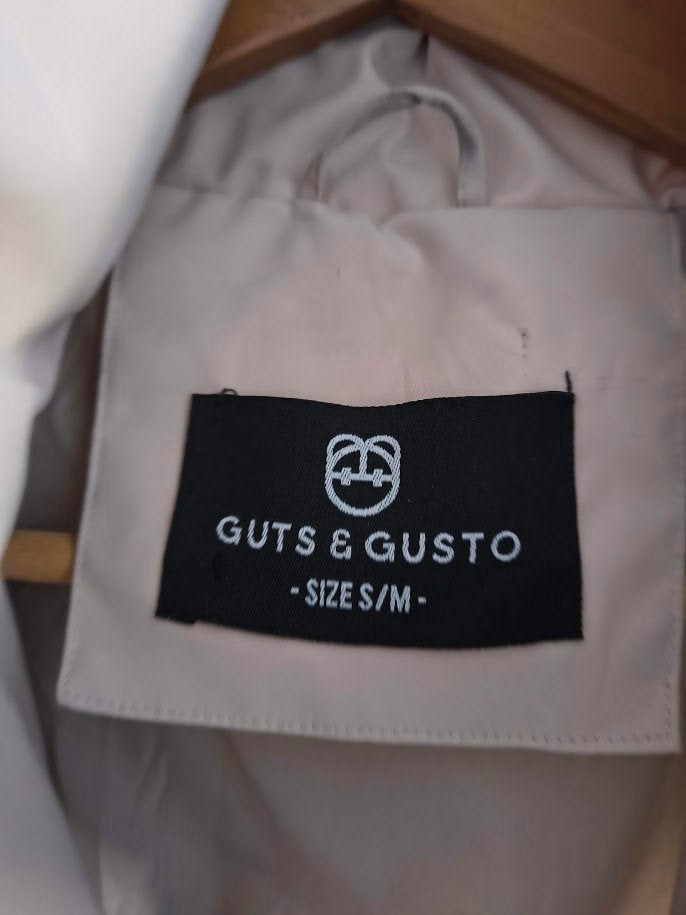 Guts & Gusto Lange Puffer Jas - Beige - Maat S/M/L, Maat 38/40 (M), Guts & Gusto, Beige, Ophalen of Verzenden