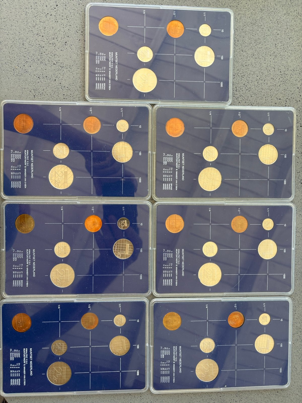 Diverse Nederlandse Muntsets: Proof en FDC (1983-2001), Ophalen, Koningin Beatrix, 5 gulden, Setje